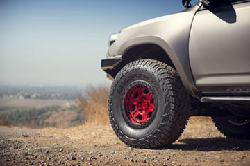 2018 Toyota 4Runner - Black Rhino RENO - Red Wheel Pros